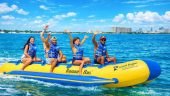 Banana boating with Joel