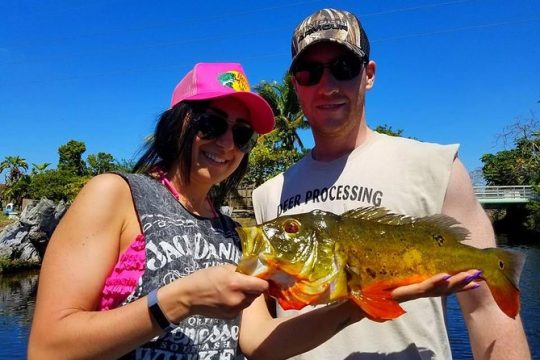 All Day Peacock Bass Fishing Trip near Key Largo