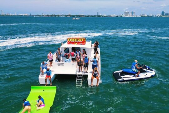 Aquatic Adventure: Boat Tour with Jetskis, Tubing, and Open Bar