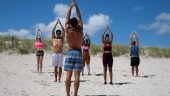 Damian offered an exceptional beach yoga experience. Provided explanation of 3 levels of poses with lots of variety
