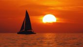 Beautiful sunset with a great crew